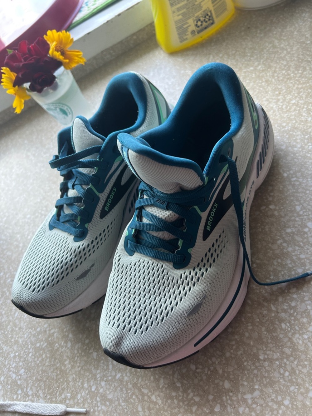 Brooks Women's Running Sneakers in Mint and Teal